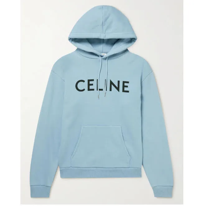 CELINE  |Long Sleeves Logo Hoodies & Sweatshirts