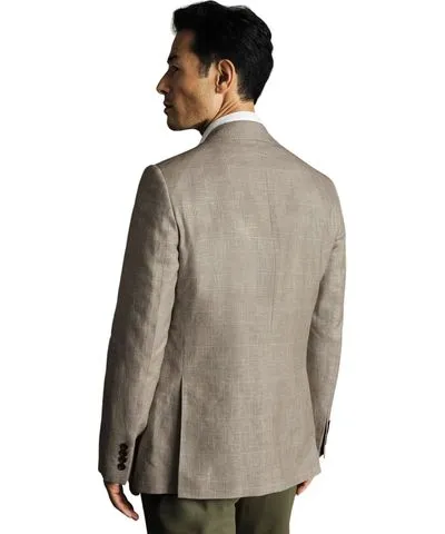 Charles Tyrwhitt Men's Linen Cotton Slim Fit Jacket