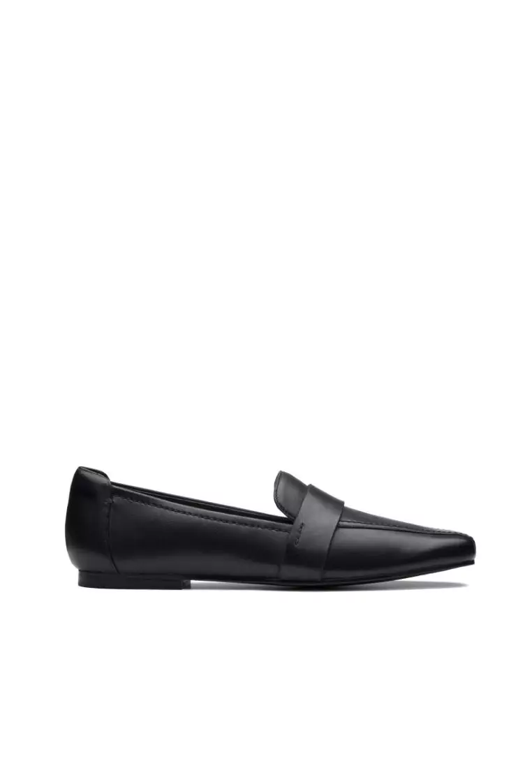 Clarks Clarks Seren Flat Black Leather Womens Dress