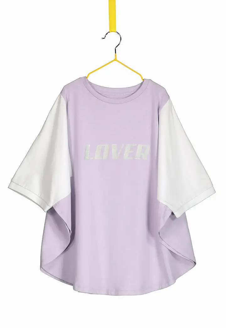 Colorblock Jersey Batwing T-Shirt