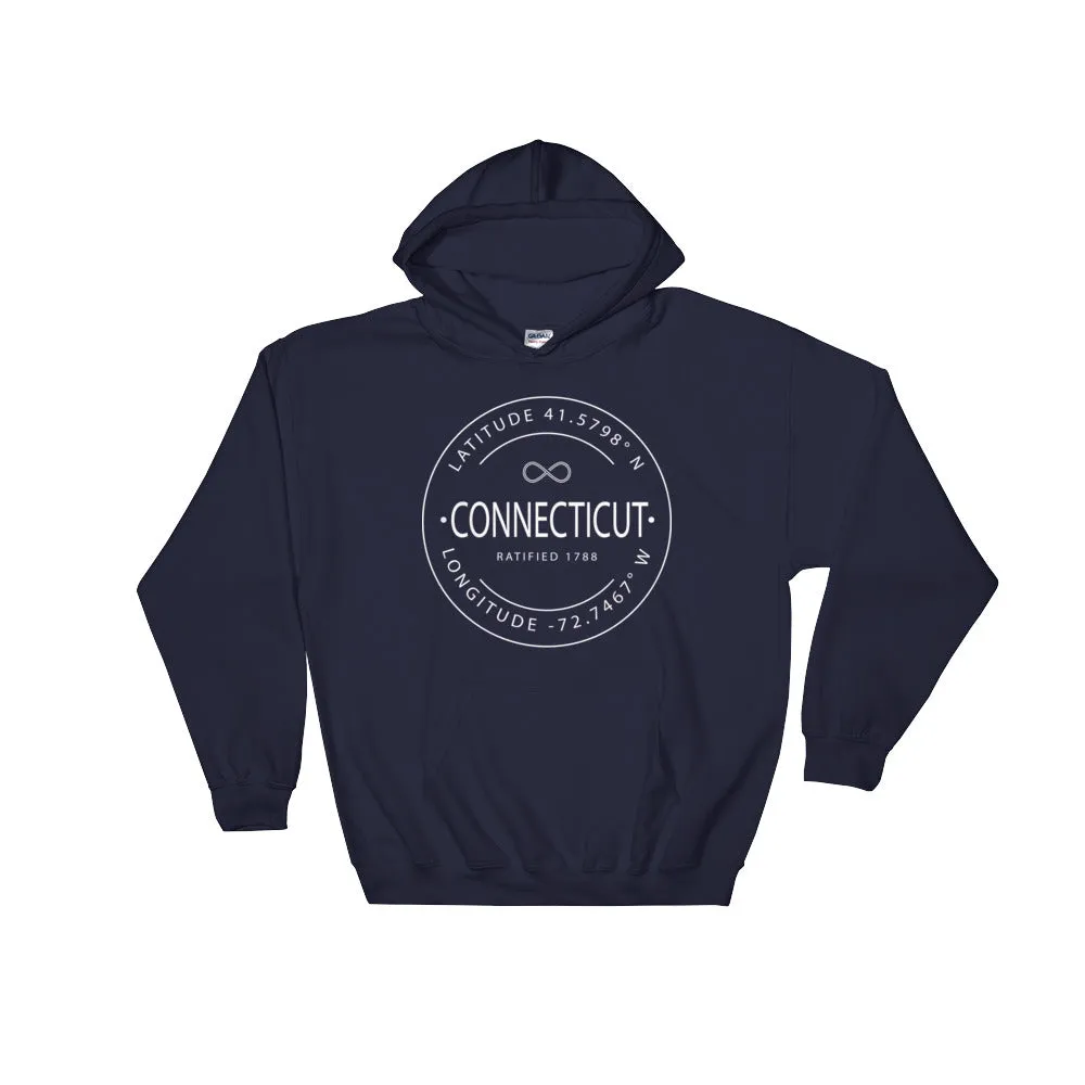 Connecticut - Hooded Sweatshirt - Latitude & Longitude