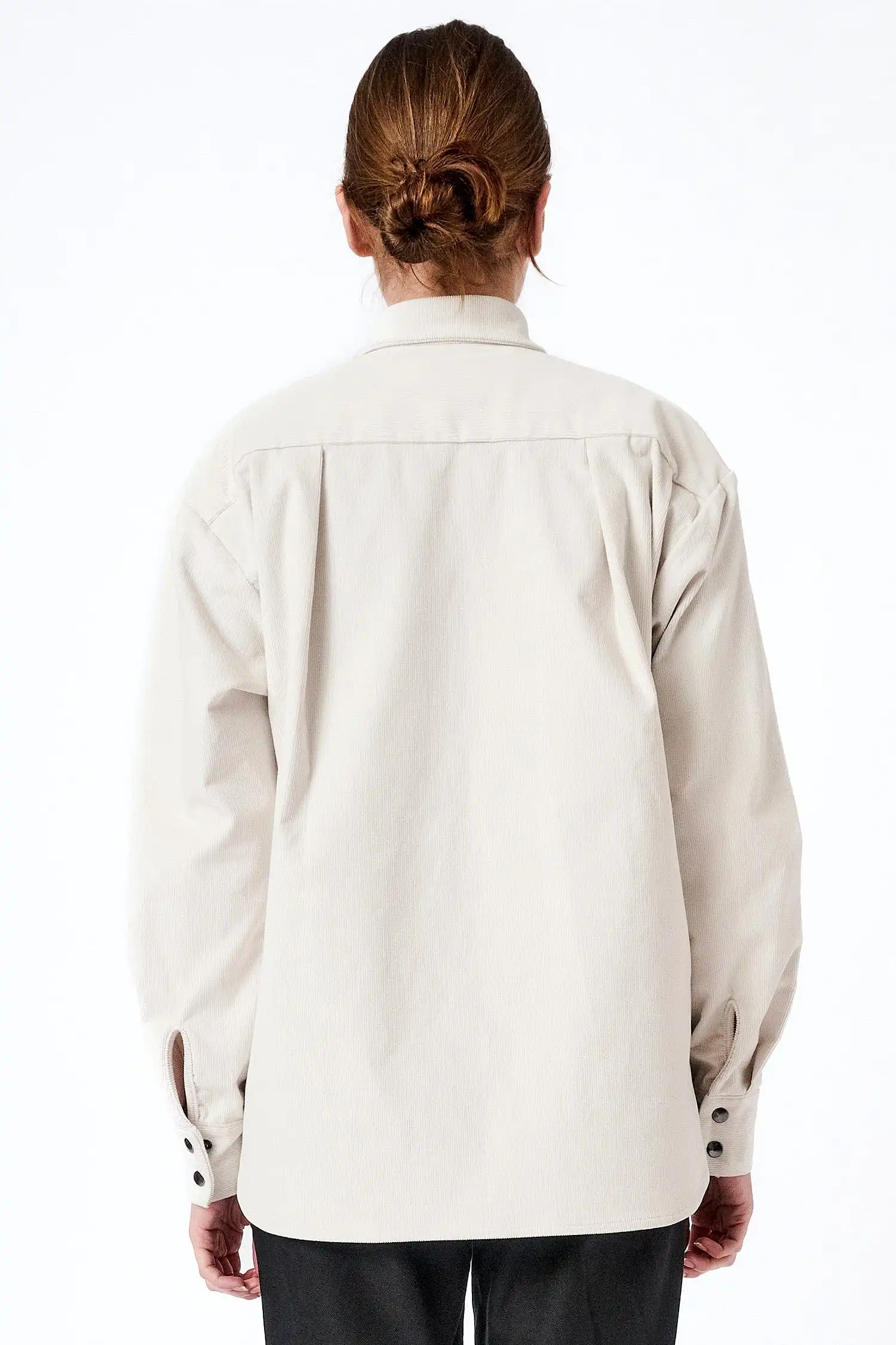 Corduroy Organic Cotton Shirt | White Stone