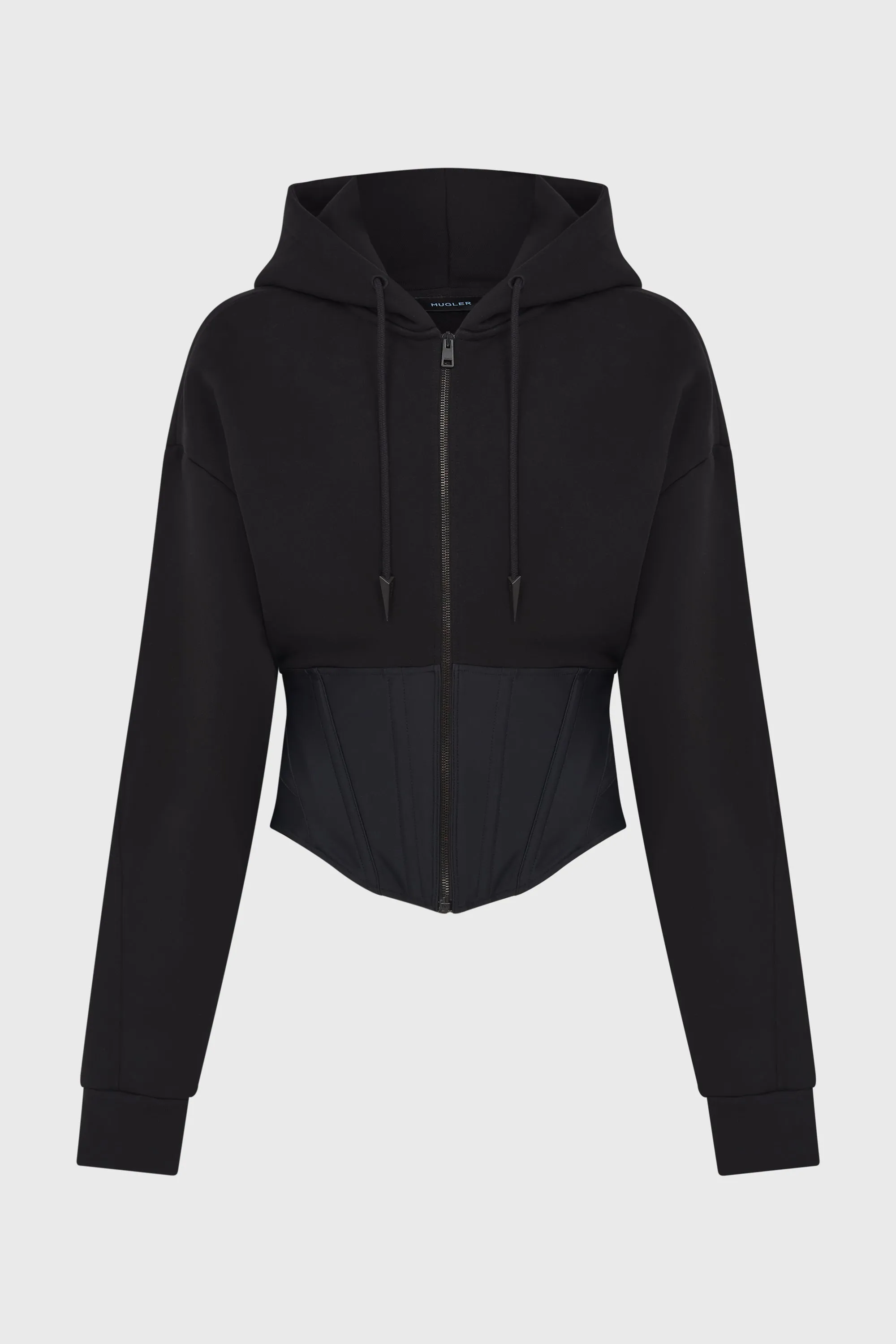 CORSETED HOODIE BLACK MENS