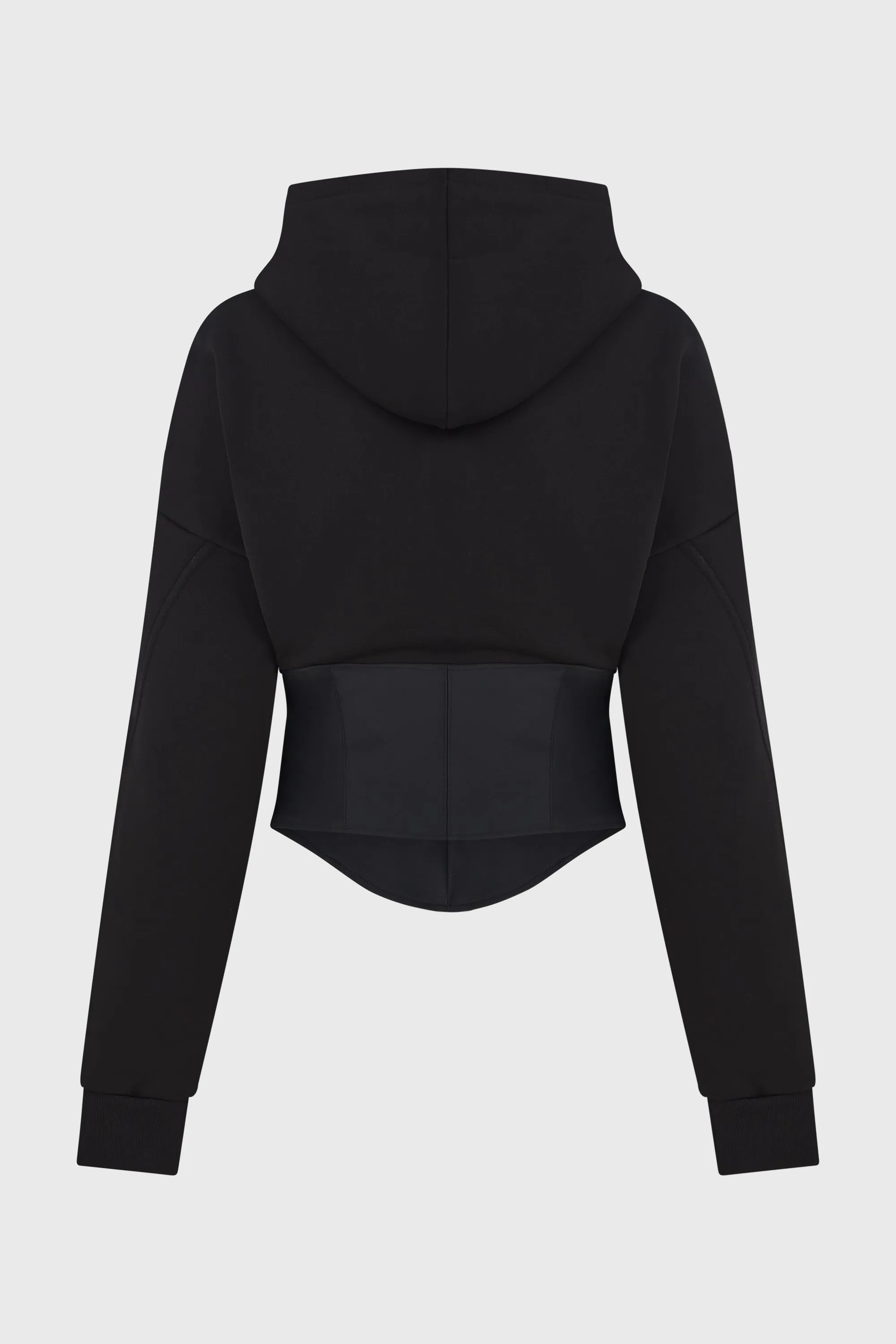 CORSETED HOODIE BLACK MENS