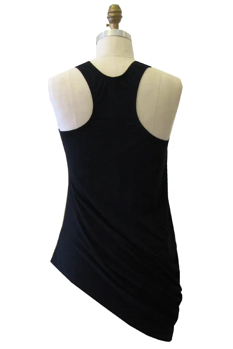 Curve Tank in Black Bamboo Jersey