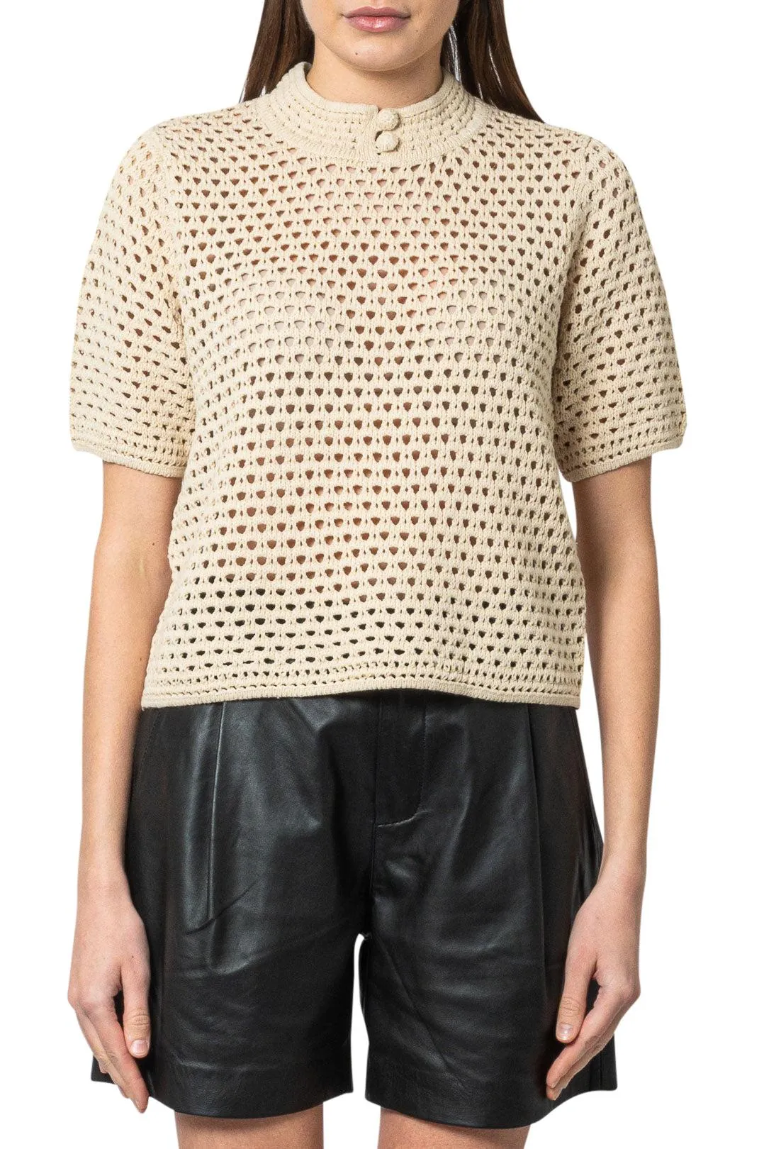 Cut-out knit top