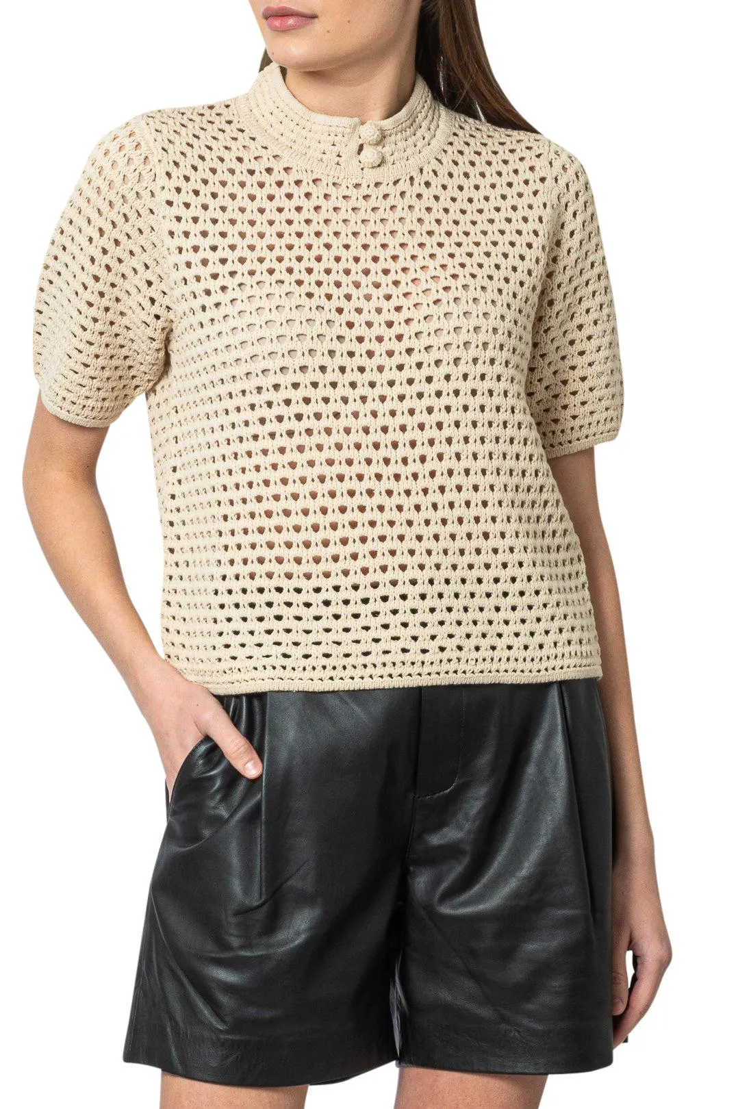 Cut-out knit top