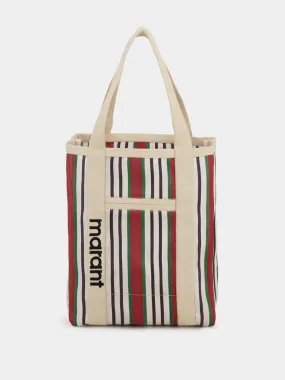 Darwen Striped Logo Tote Bag