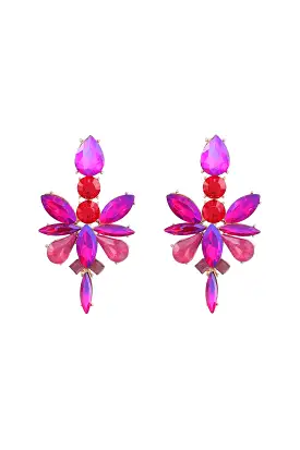 DOLLY EARRINGS HOT PINK