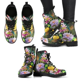 Dragonfly Lotus Women's Leather Boots