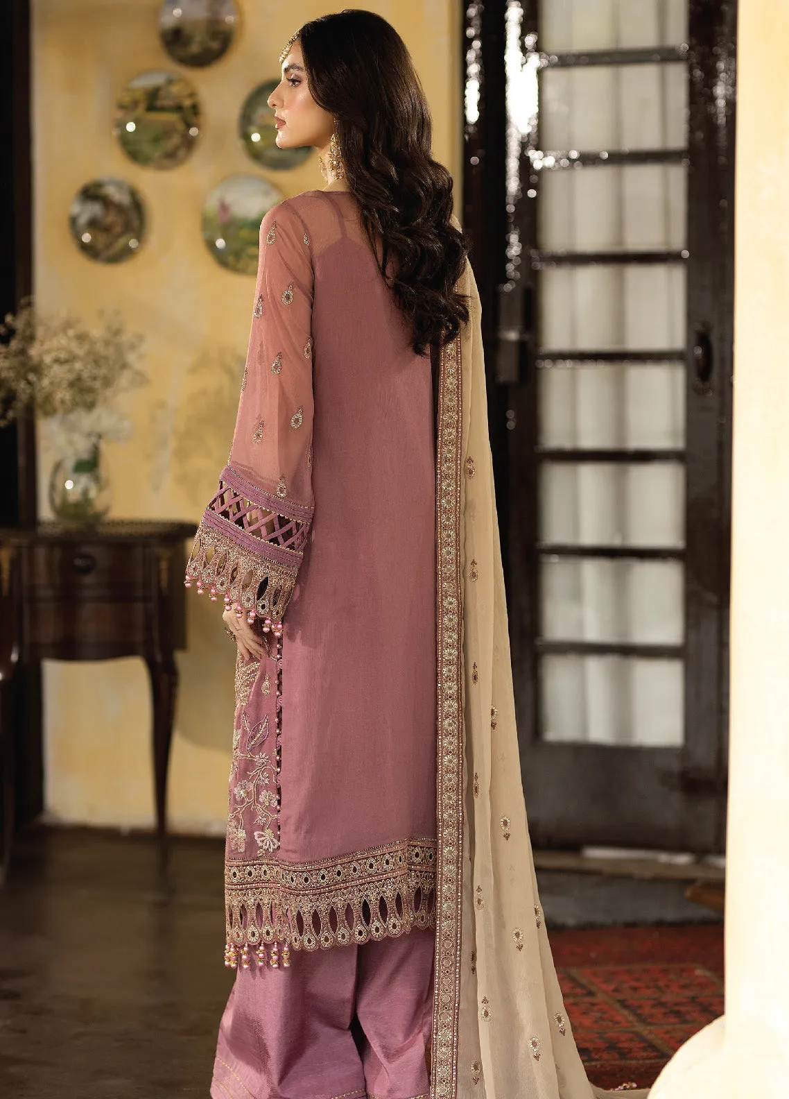 Enliven Majestic by Imrozia Premium Embroidered Chiffon 3 Piece Unstitched Suit - IMP24EL M-69 ISLA