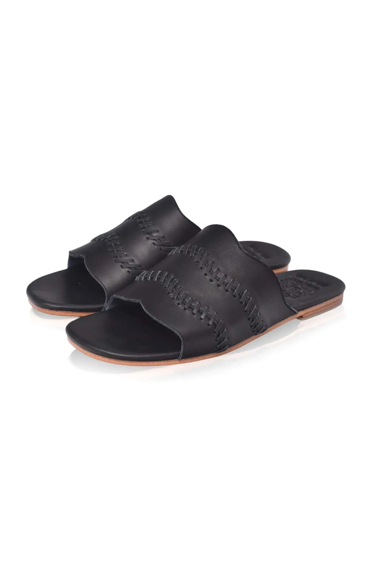 Enzo Leather Slides