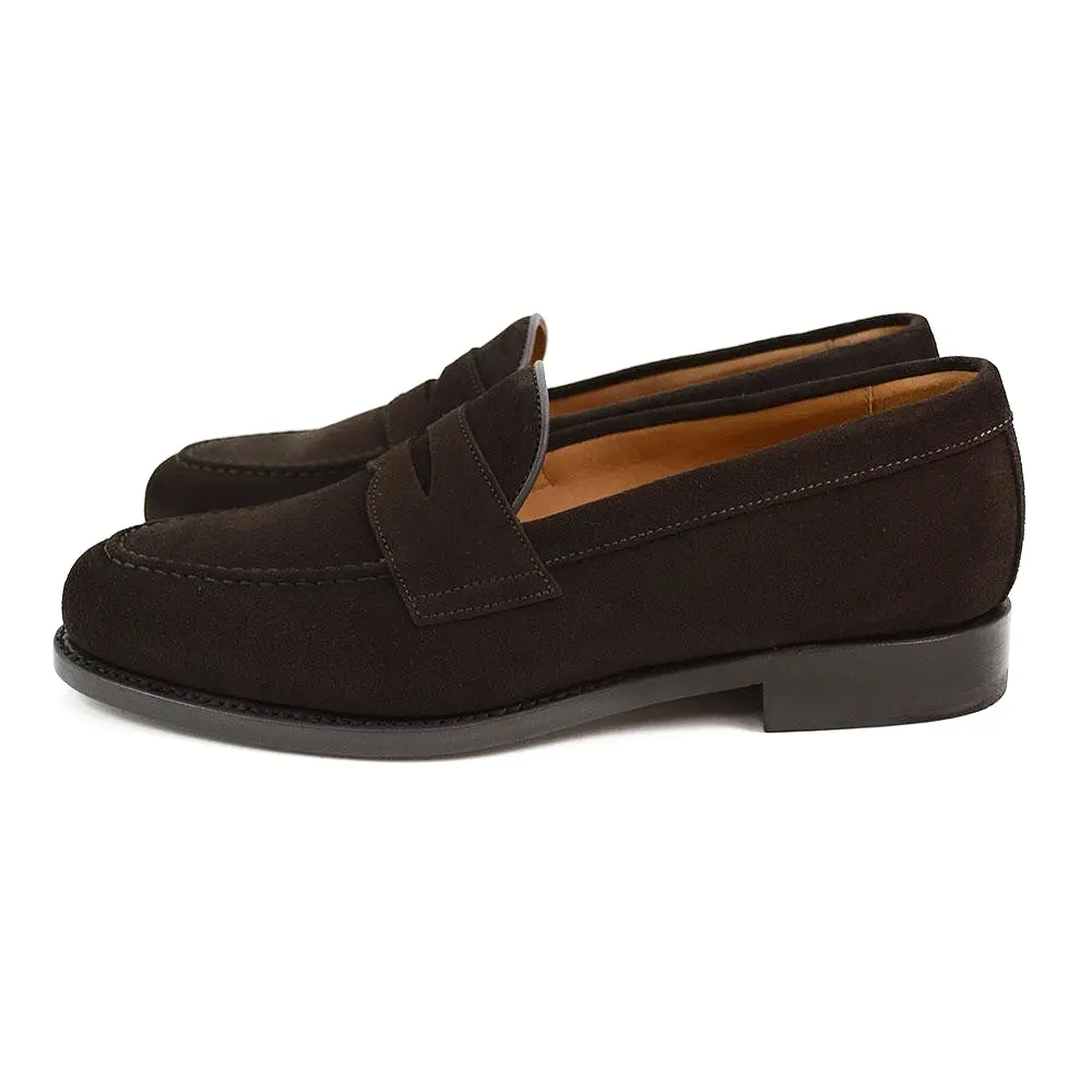 FACTORY SECOND Berwick 1707 Penny Loafer (9628) - Dark Brown Suede Dainite