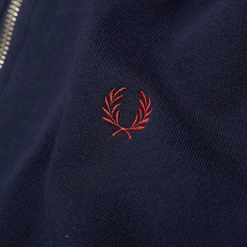 Fred Perry Tipped Hooded SweatDark Carbon