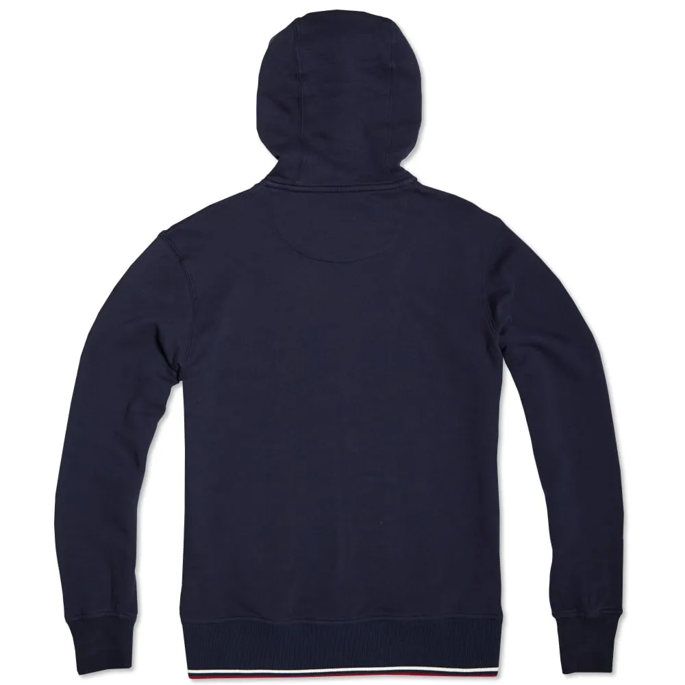 Fred Perry Tipped Hooded SweatDark Carbon