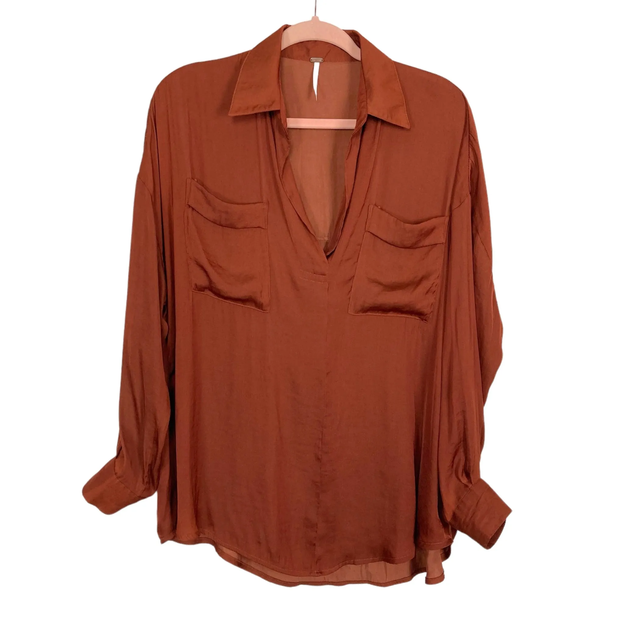 Free People Brown Starry Dreams Pullover Top- Size S (sold out online)