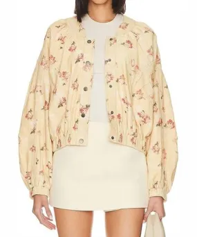 Free People Rory Bomber Jacket In Warm Combo