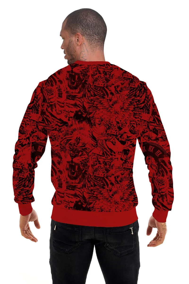 George V Paris All over crewneck (Red)