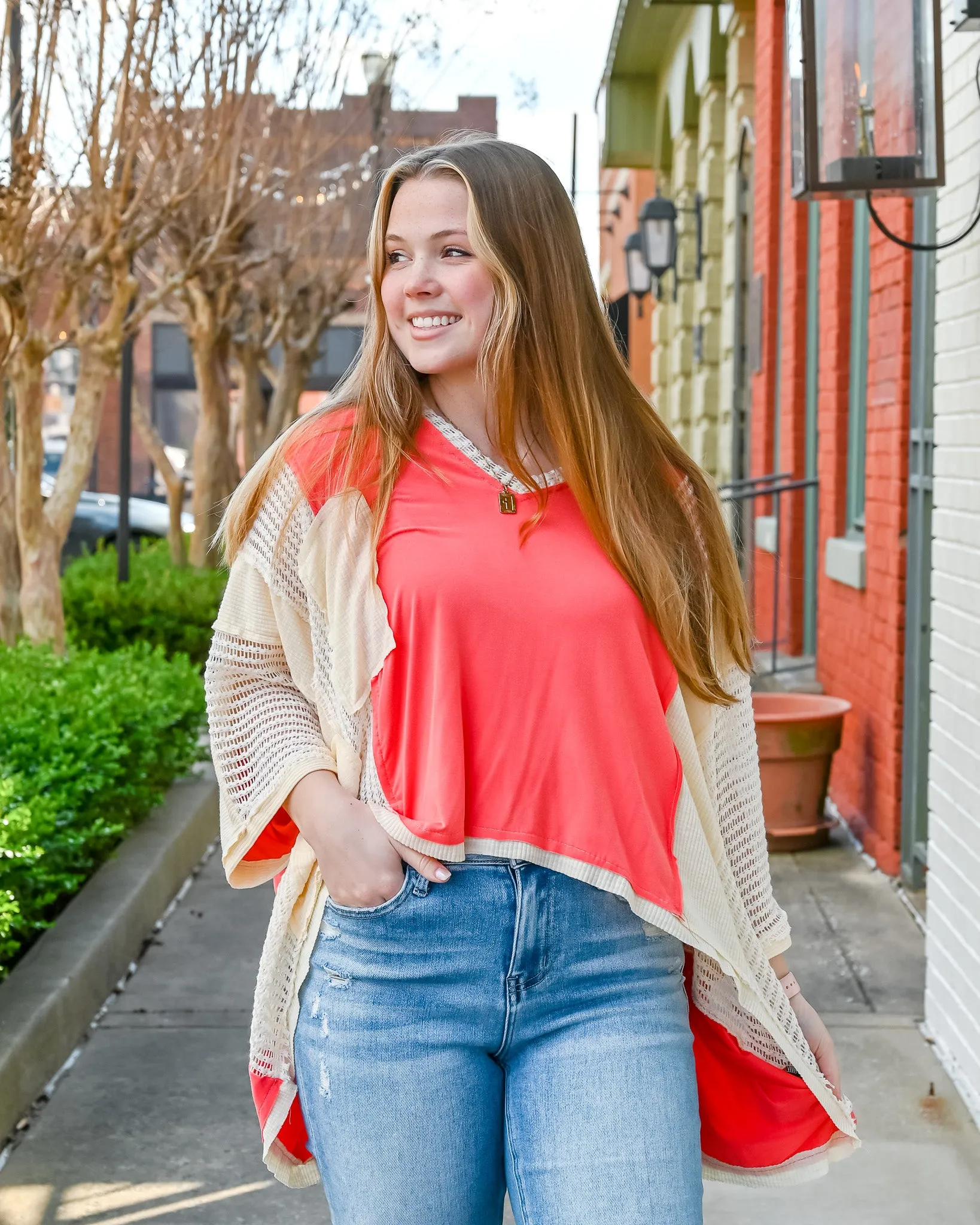 Georgia Peach Knit Top