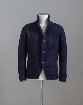 Gran Sasso Heavy Knitted Jacket / Navy