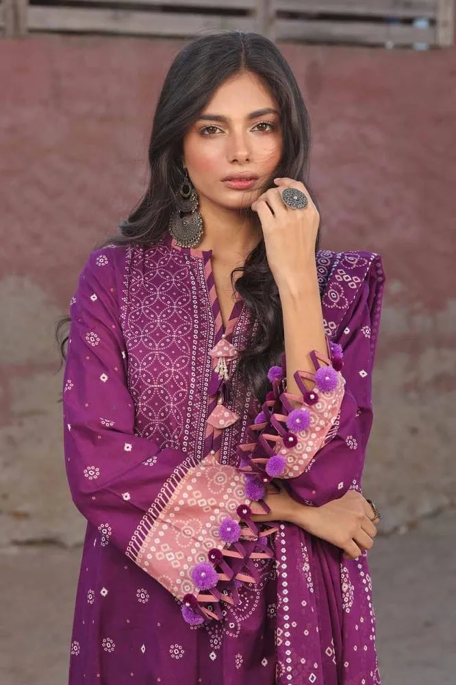 Gul Ahmed Chunri Embroidered Lawn Unstitched 3Pc Suit CL-42037A