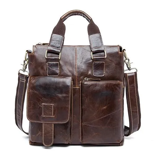 High Quality Leather Tote Shoulder Business Bag for Any Formal Occasio - Leather Skin Shop