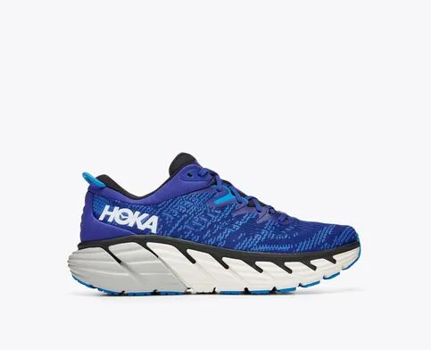 Hoka Mens Gaviota 4 Athletic Shoes-Blue/ Blue Graphite **Wide Width**