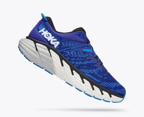 Hoka Mens Gaviota 4 Athletic Shoes-Blue/ Blue Graphite **Wide Width**