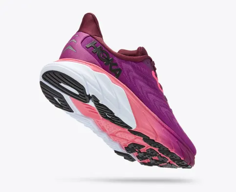 Hoka Women Arahi 6 Athletic Shoes-Grape Wine/Beautyberry