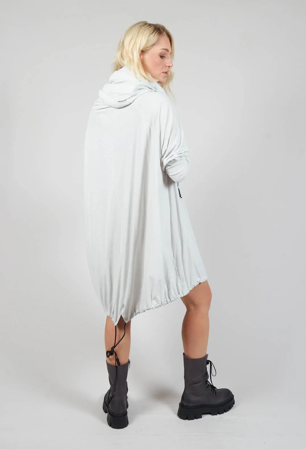 Hooded Jersey Tunic in Birch Print