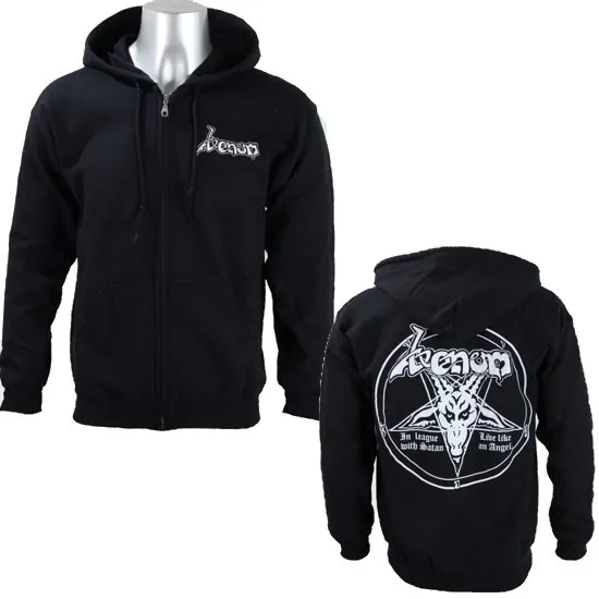 Hoodie - Venom - In League With Satan - Zip