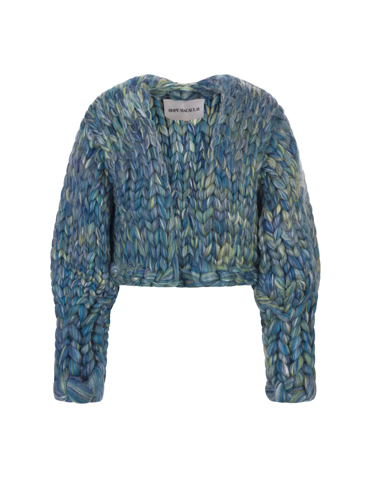 HOPE MACAULAY Blue Shaded Colossal Knit Jacket