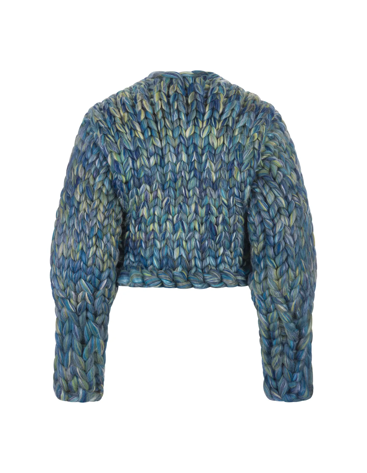 HOPE MACAULAY Blue Shaded Colossal Knit Jacket