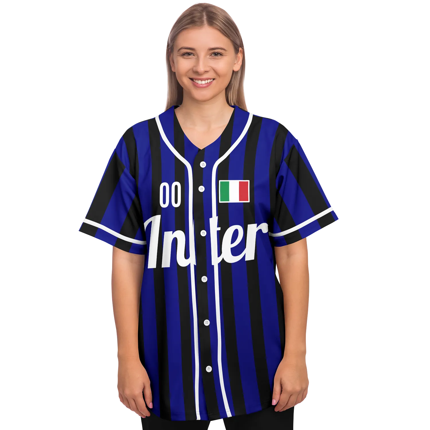 Inter Baseball Jersey - Custom Name + Number