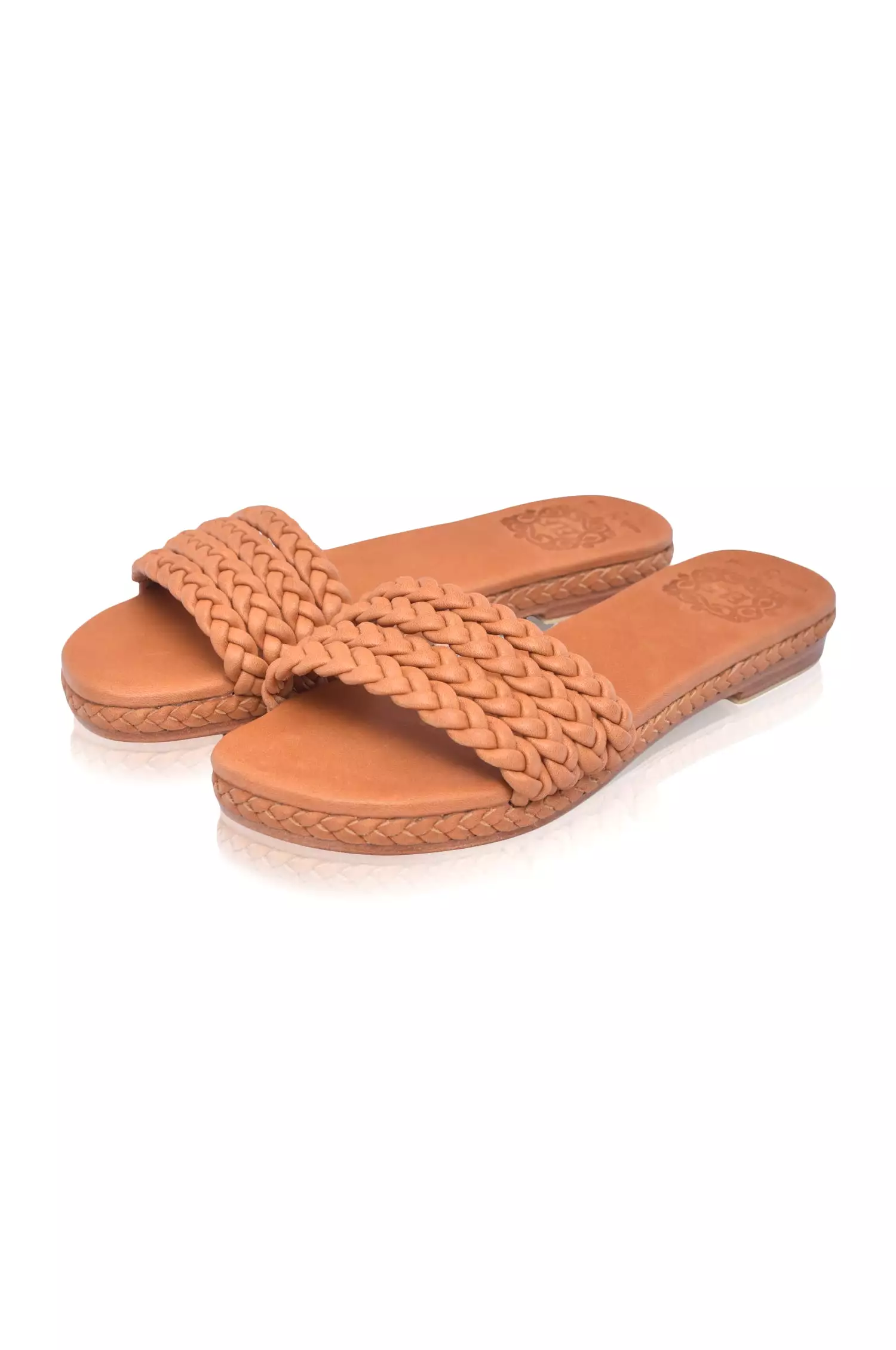 Iris Braided Leather Slides