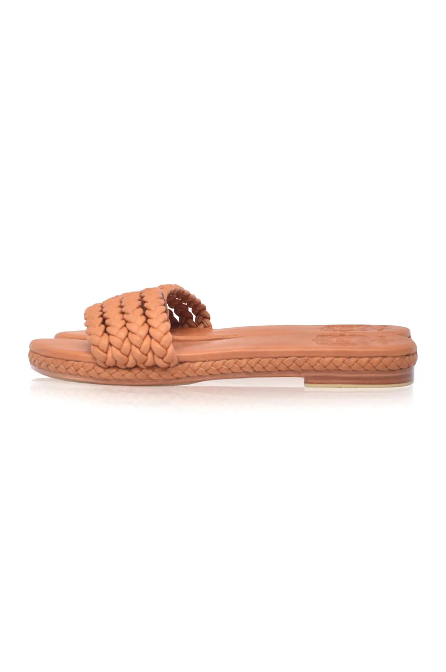 Iris Braided Leather Slides