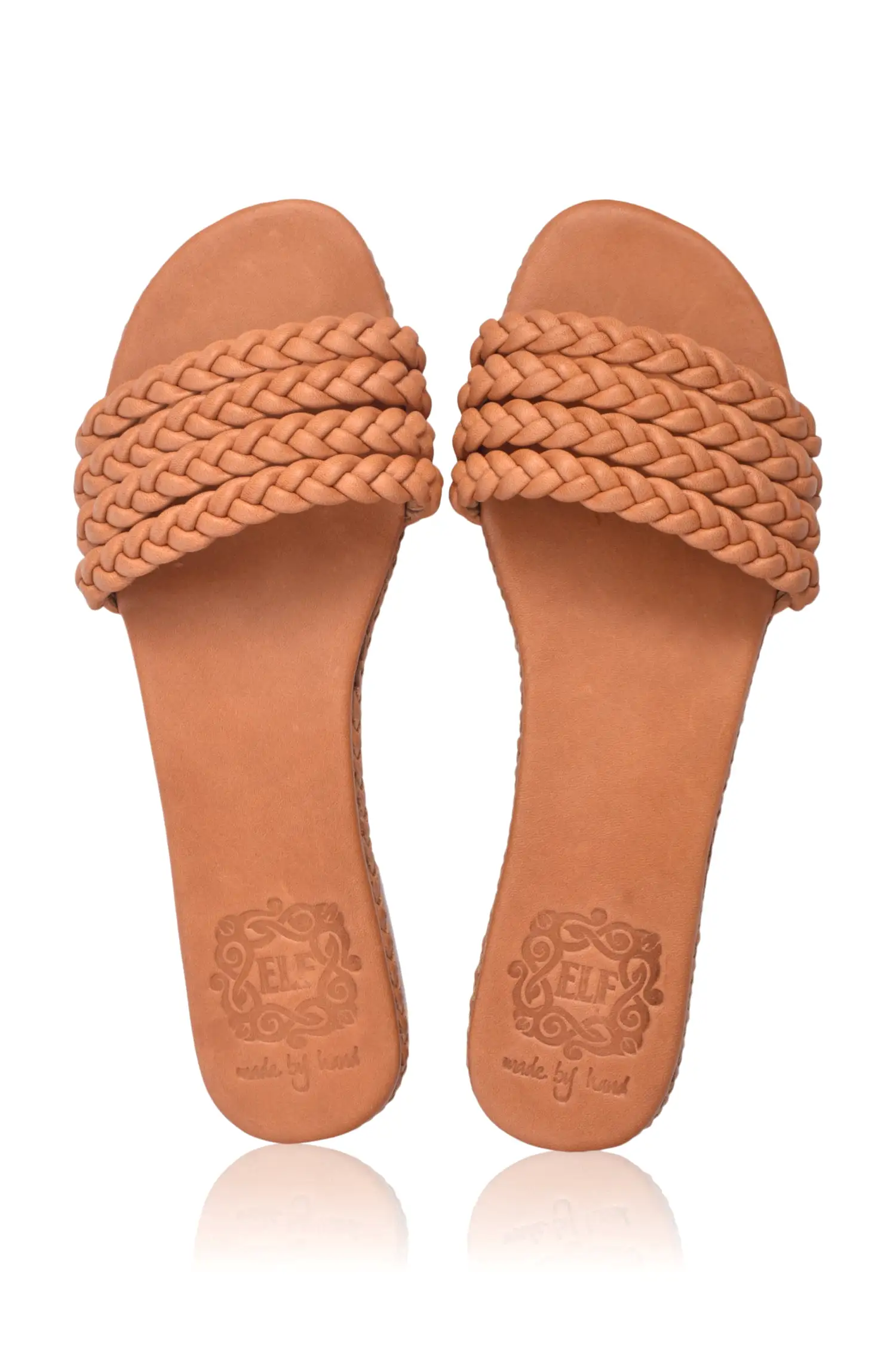 Iris Braided Leather Slides