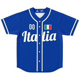 Italy Baseball Jersey - Custom Name + Number