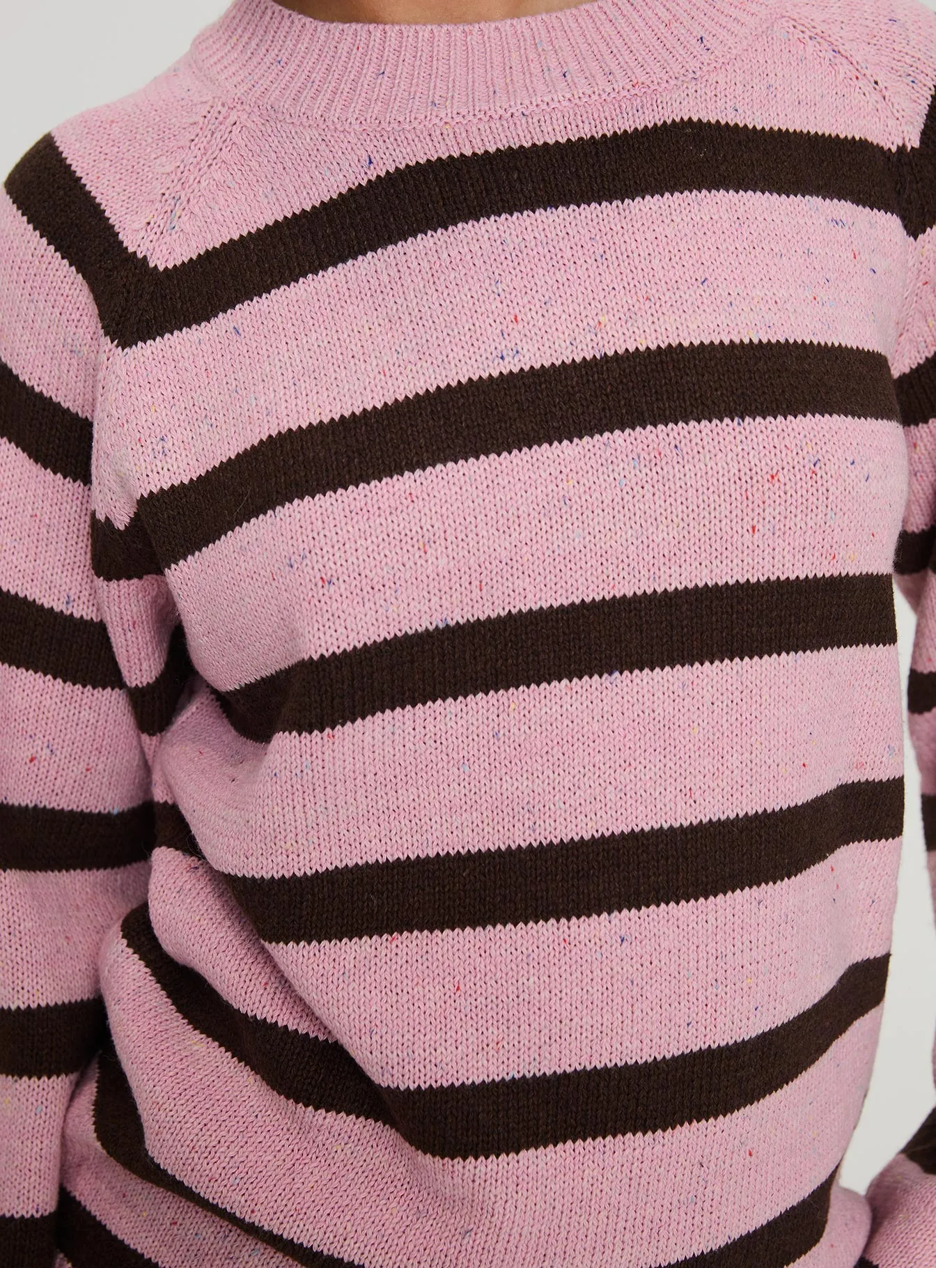 Jacquette Knit Jumper Pink / Brown