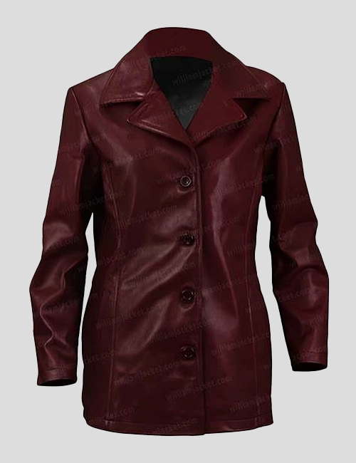 Jennifer Aniston Friends Maroon Leather Jacket | William Jacket