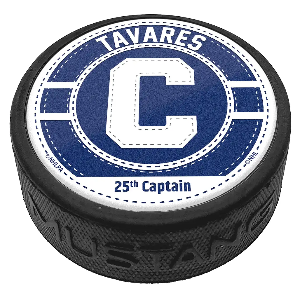 John Tavares Puck - Captain Jersey Stitch