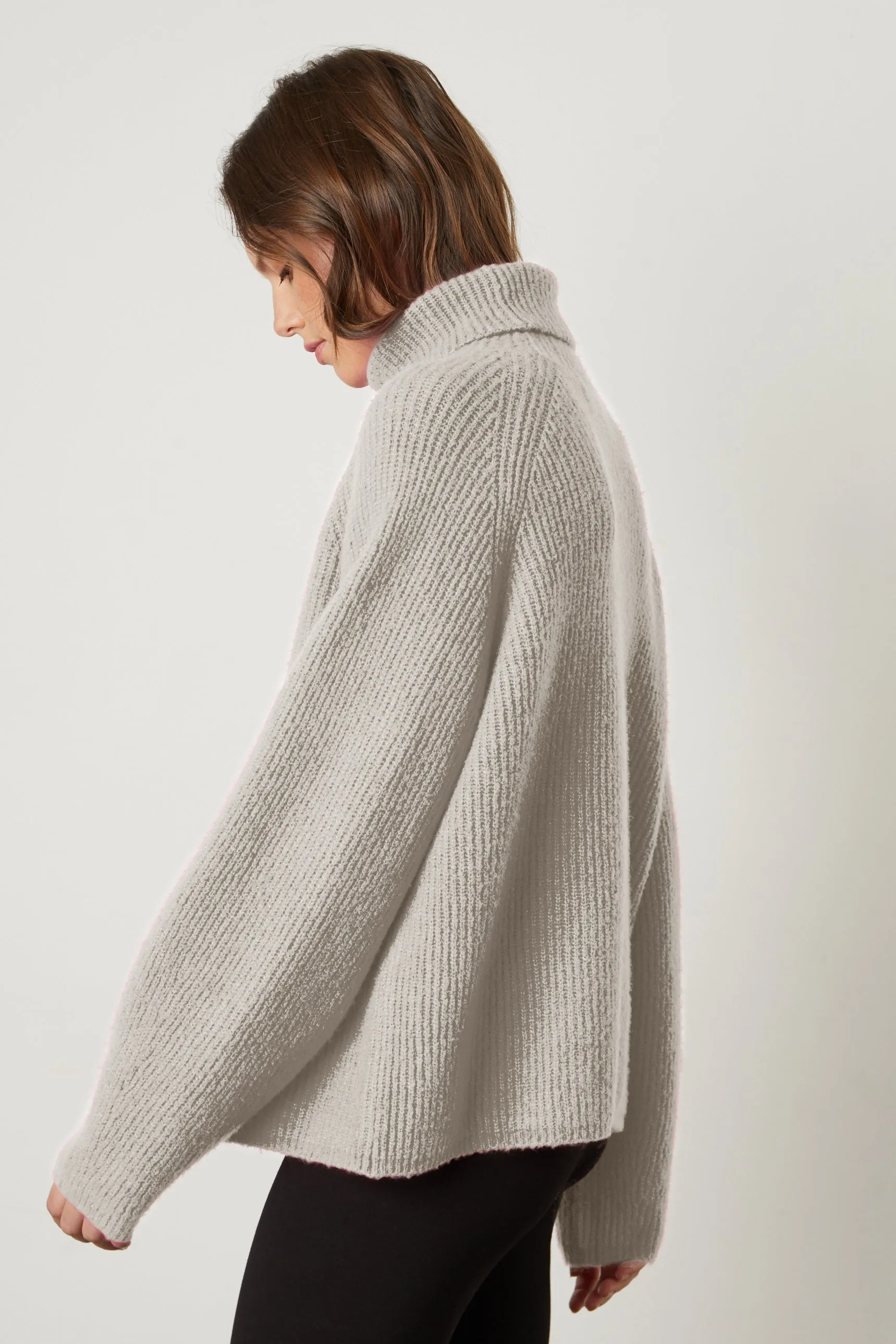 JUDITH TURTLENECK SWEATER IN SNOW