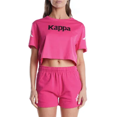 KAPPA Authentic Amilk T-Shirt - Pink Black