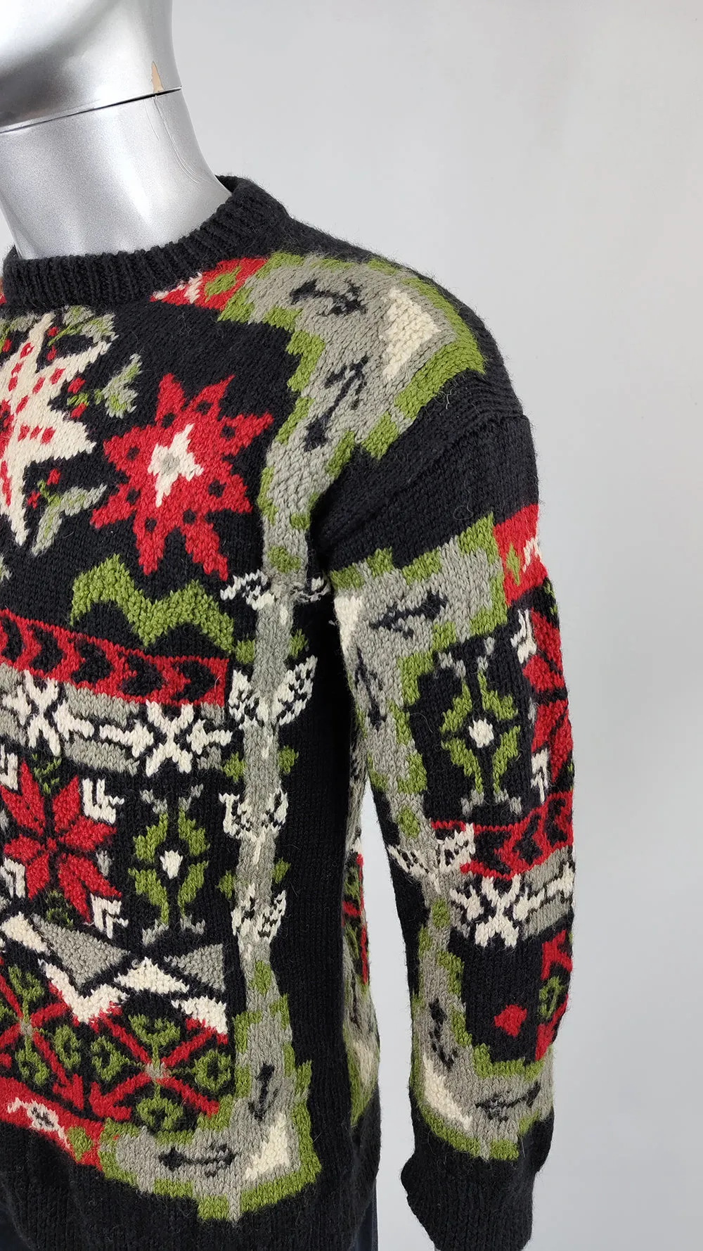 Katharine Hamnett Vintage Mens Fairisle Knit Sweater, 1980s