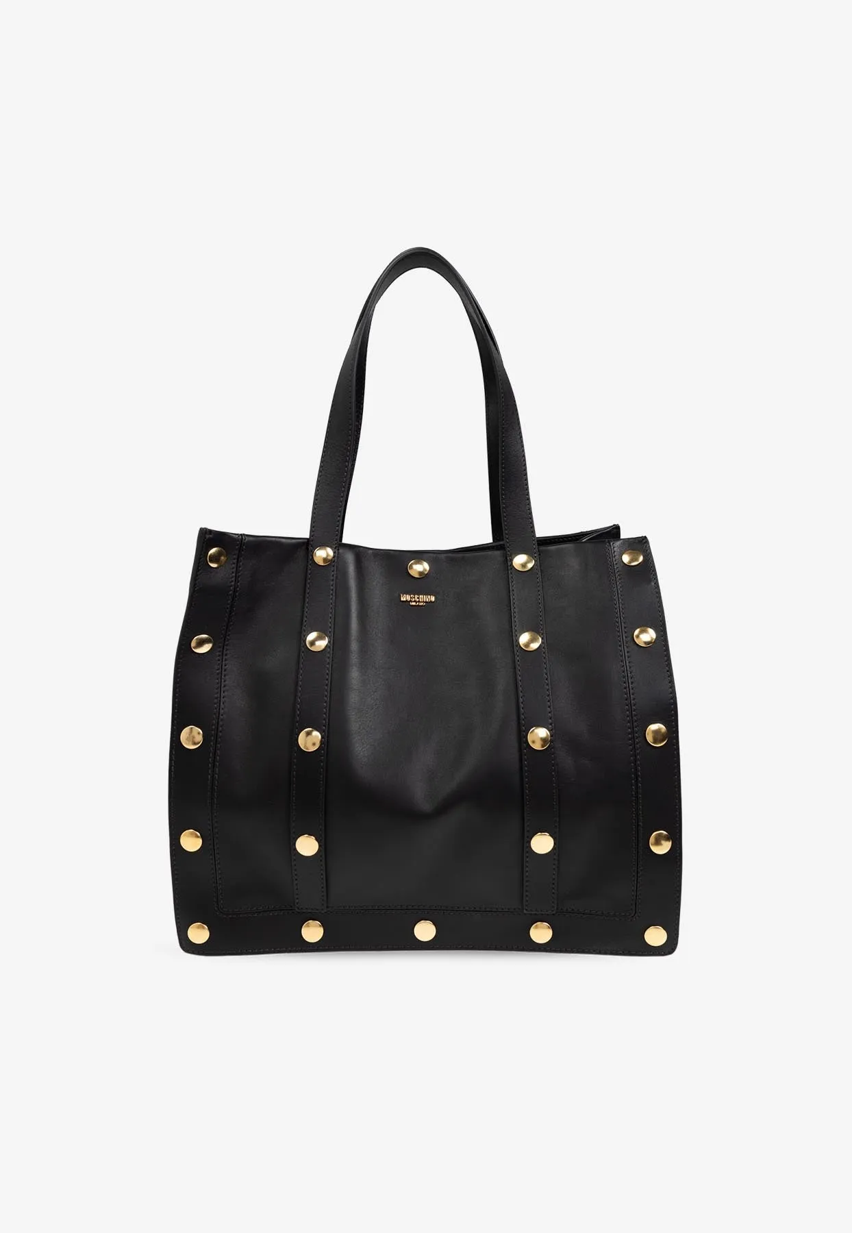 Large Studded Leather Tote Bag