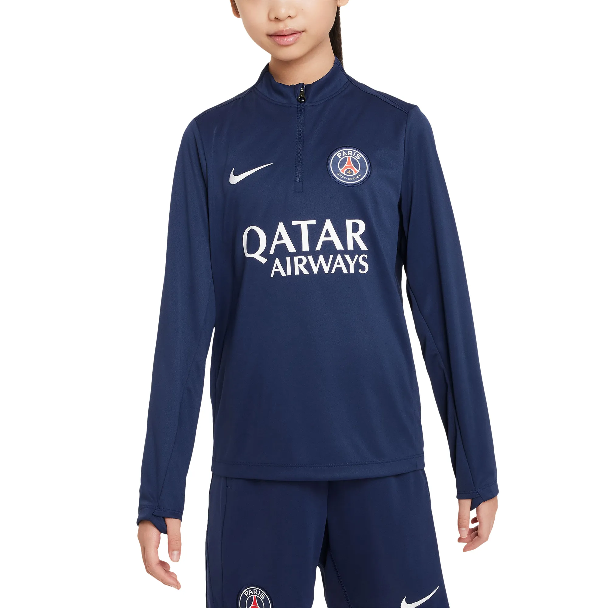 Lids Youth Nike  Navy Paris Saint-Germain 2024/25 Academy Pro Drill Performance Quarter-Zip Pullover Top