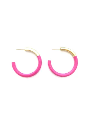 LIZ Med Hoops in Hot Pink