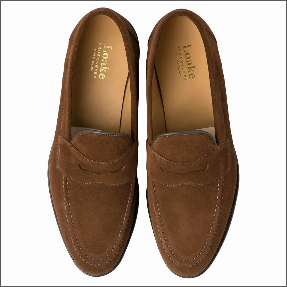 Loake Imperial Brown Suede Penny Loafer*