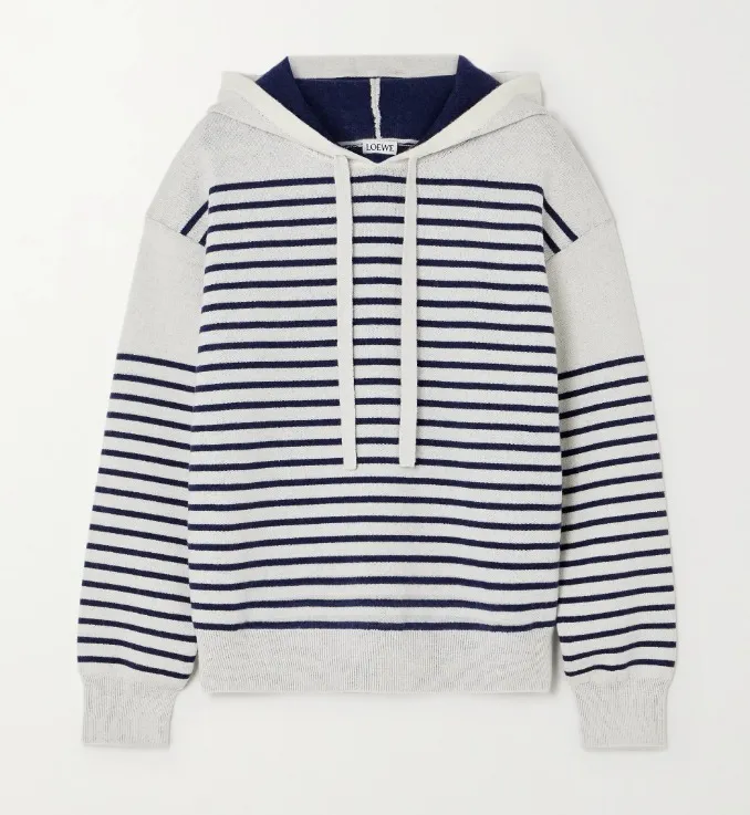 LOEWE  |Stripes Wool Long Sleeves Hoodies & Sweatshirts