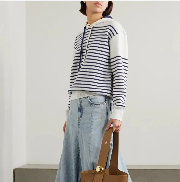 LOEWE  |Stripes Wool Long Sleeves Hoodies & Sweatshirts